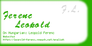ferenc leopold business card